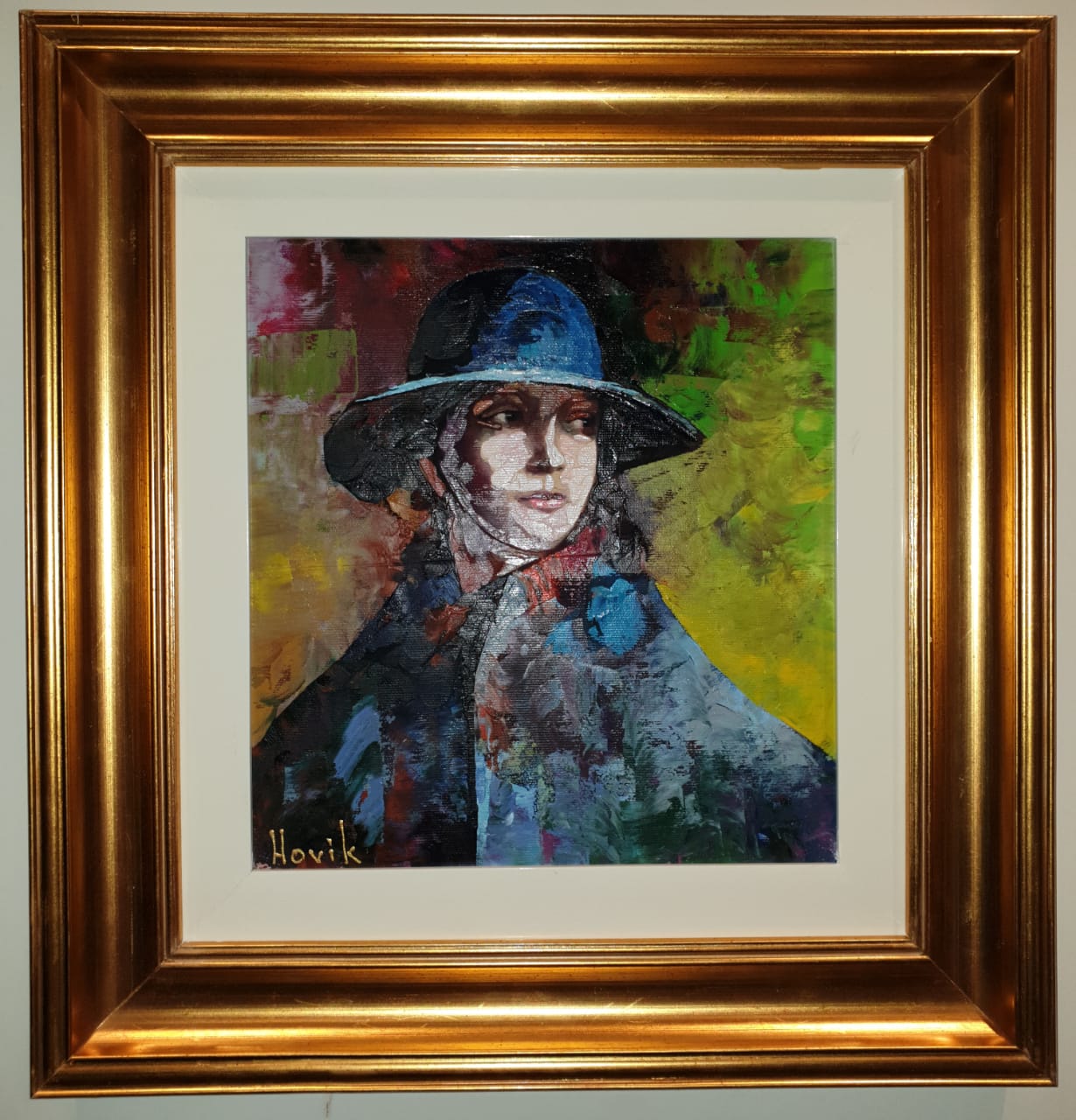 Unique Abstract Oil Painting by Hovik Muradian Czech-Armenian Artist