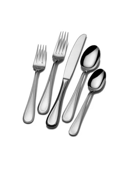 Mikasa Bravo 101-Piece 18/10 Stainless Steel Flatware Set, Service for 12