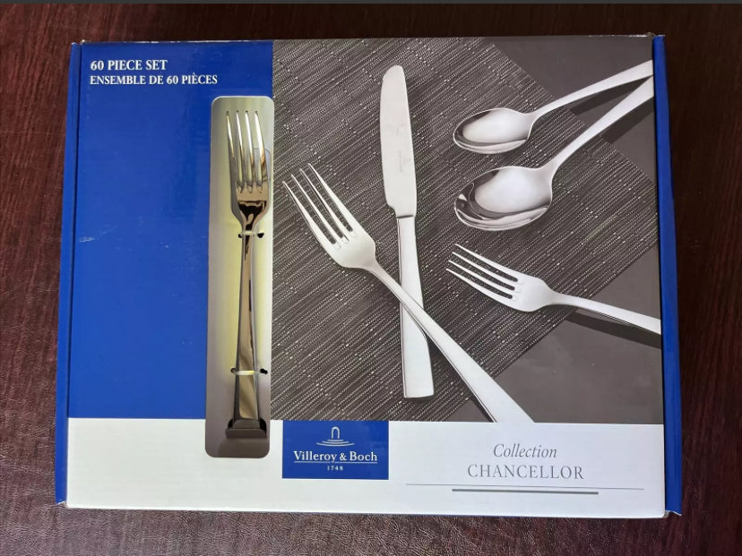 Villeroy & Boch Chancellor 60 Piece Flatware Set Service for 12